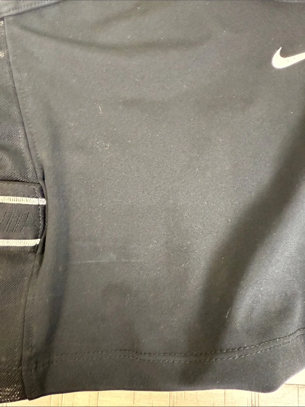 Nike Black Cropped Sports Tank with White Swoosh